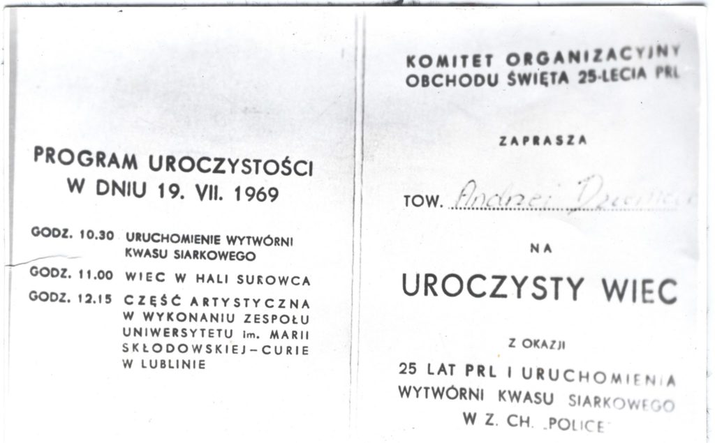 50. rocznica uruchomienia Zakładów Chemicznych „Police”